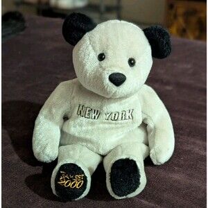 VTG 90s Y2K Derek Jeter #2 Yankees Beanie Bear Salvino's Team Set 2000 Bammers